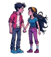 Couple holding hands
